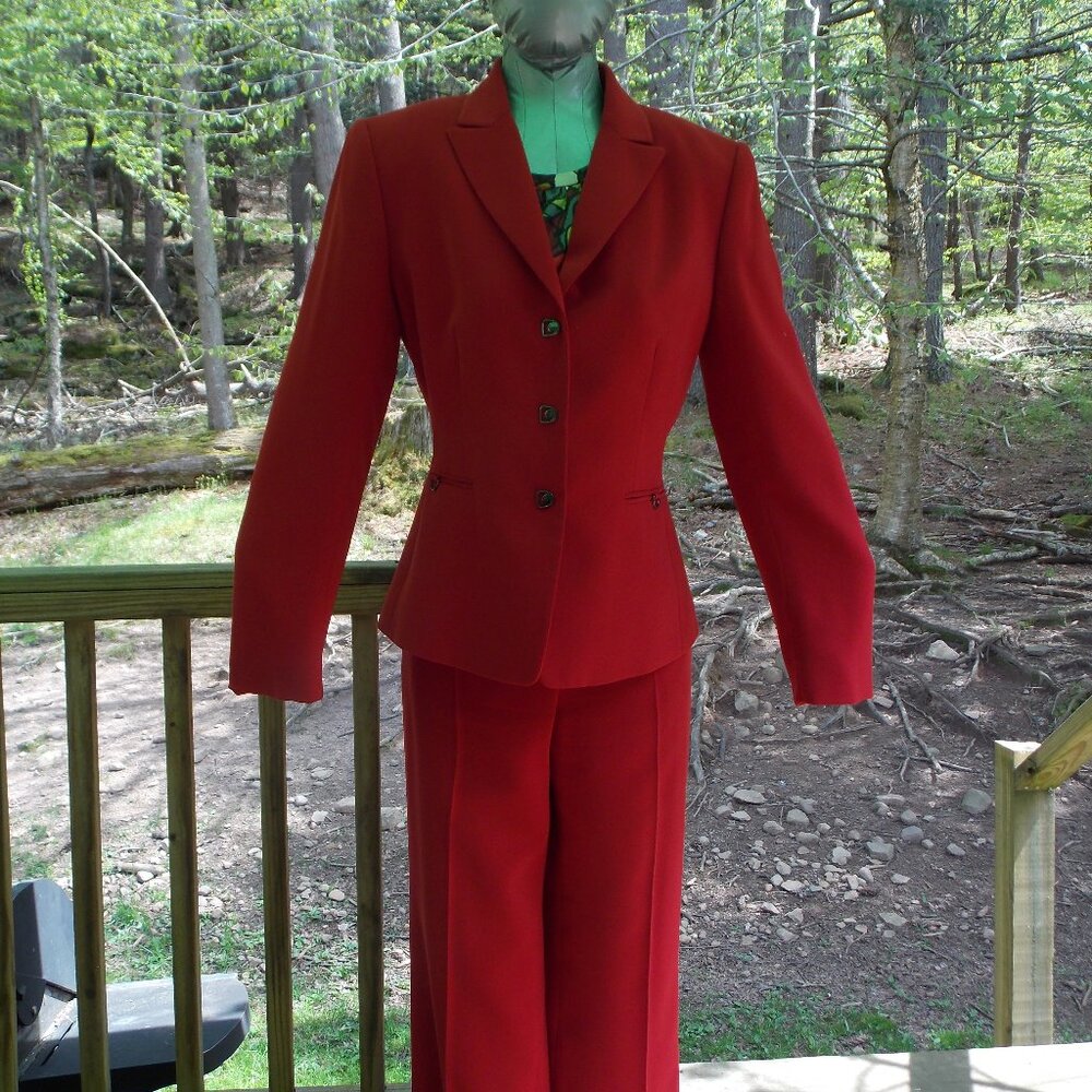 Red Tahari Suit